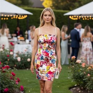 Dolce and Gabbana Silk Floral Mini Dress